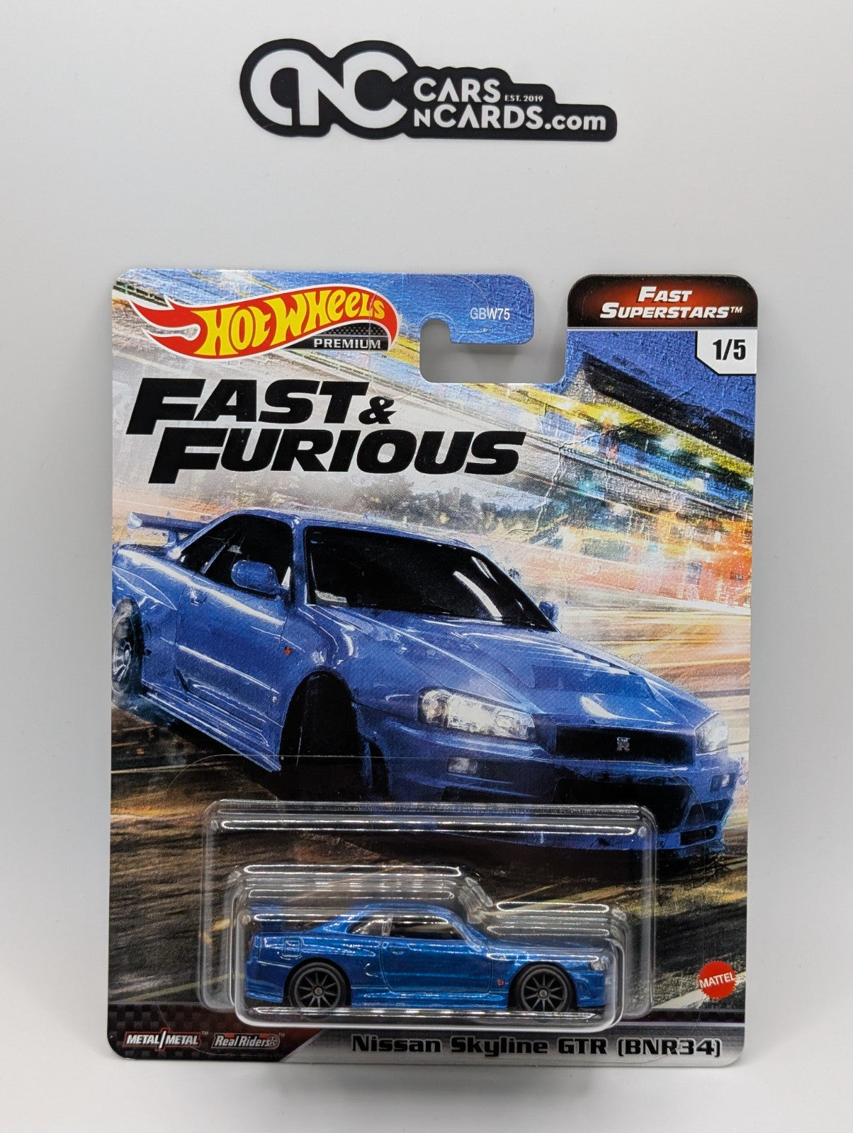 2021 Hot Wheels Fast & Furious 1/5 Nissan Skyline GTR BNR34 (Small Crease)