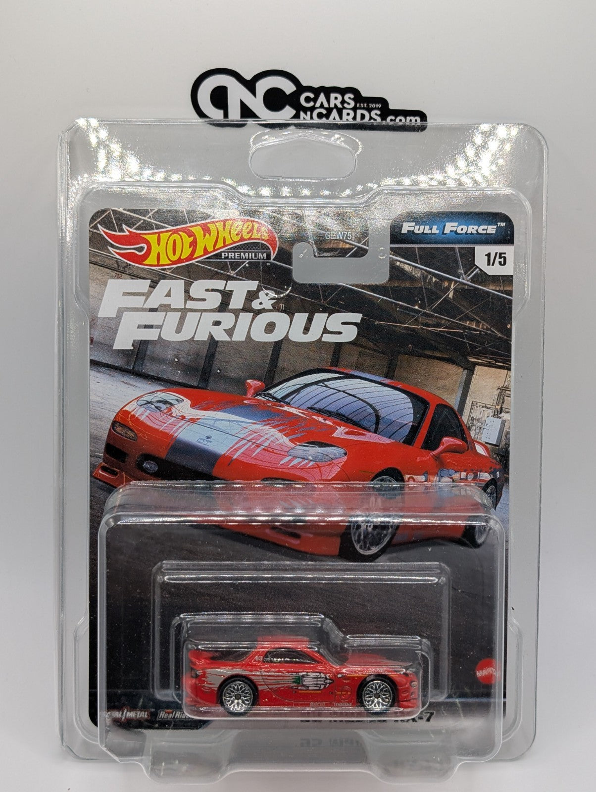 2020 Hot Wheels Fast & Furious Full Force 1/5 '95 Mazda RX-7 w/ Protector