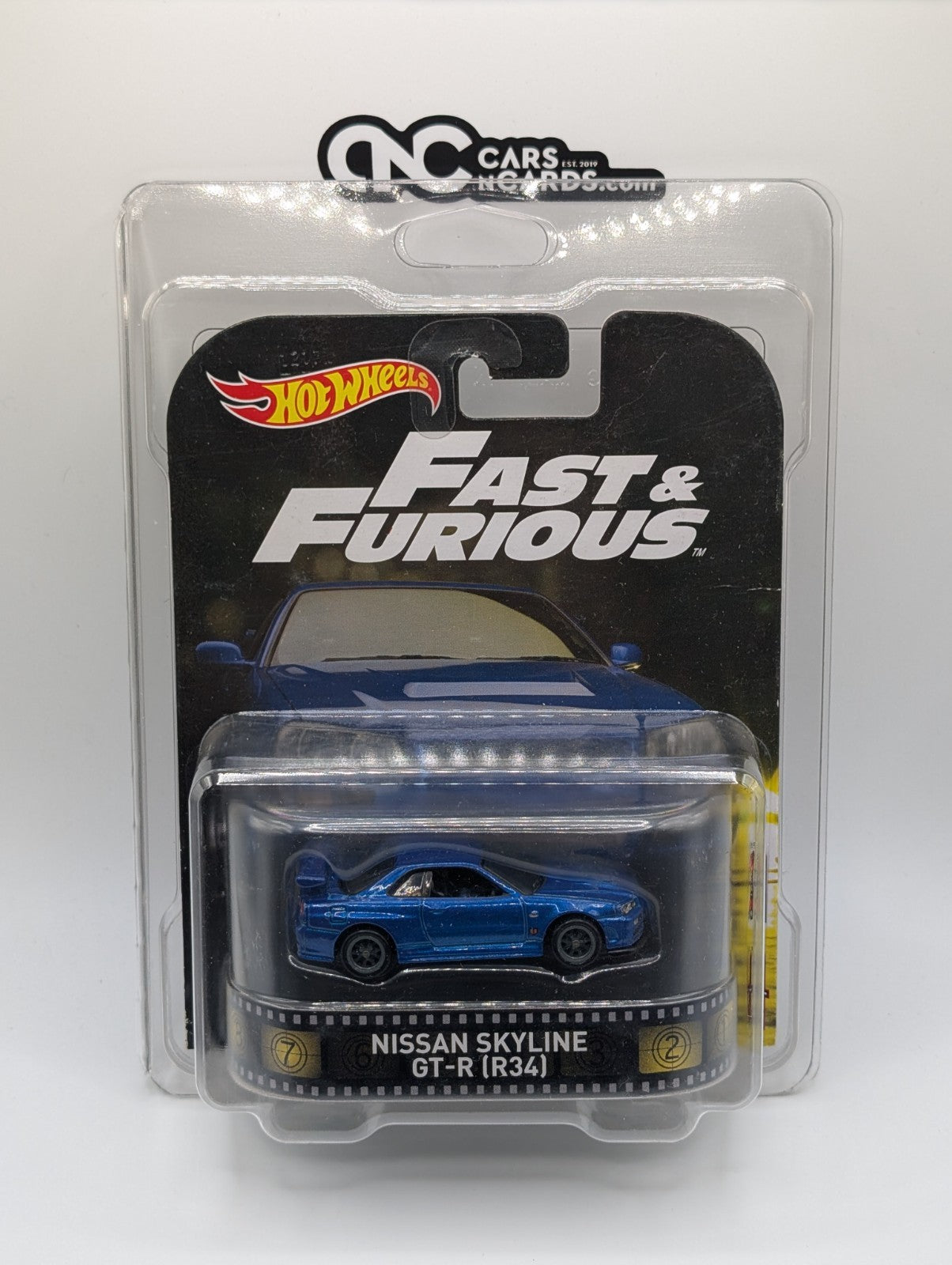 2017 Hot Wheels Retro Entertainment Nissan Skyline GT-R (R34) (Card Damage)