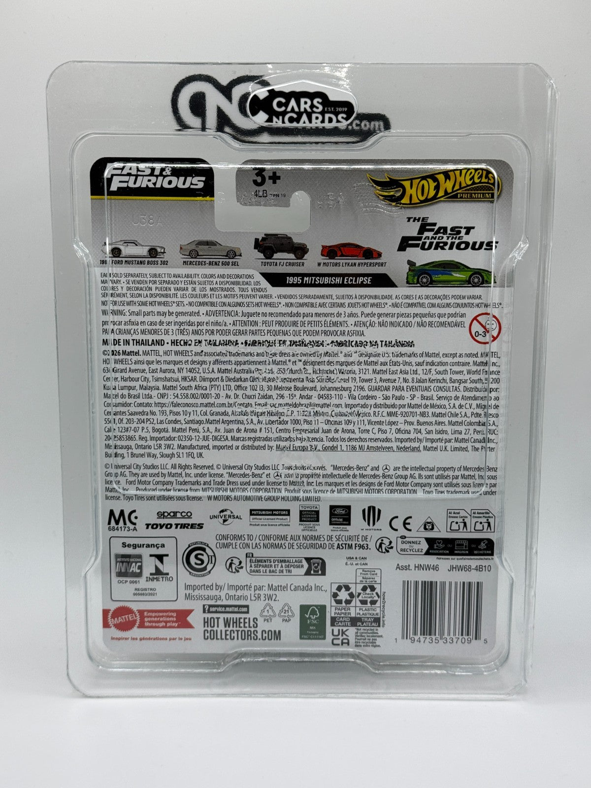 2026 Hot Wheels Premium Fast & Furious 1/5 Mitsubishi Eclipse Chase W/Protector