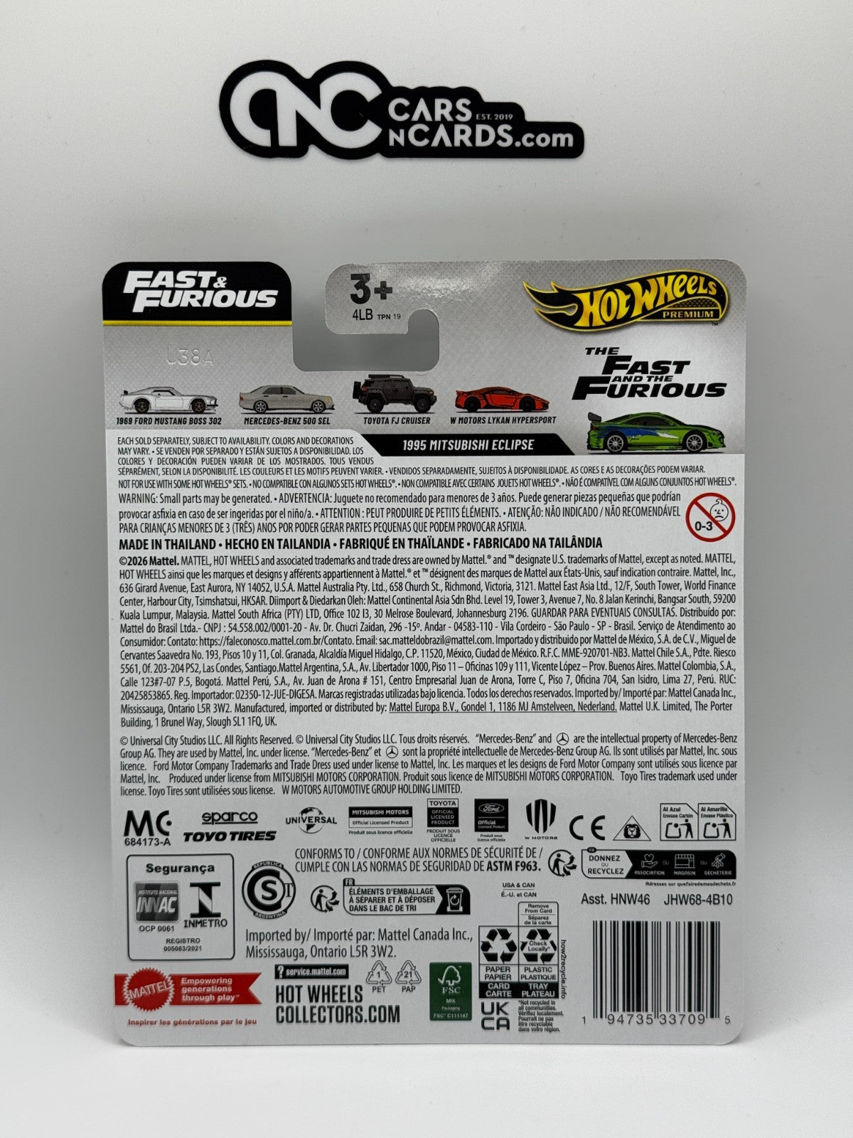 2026 Hot Wheels Premium Fast & Furious 1/5 Mitsubishi Eclipse Chase W/Protector