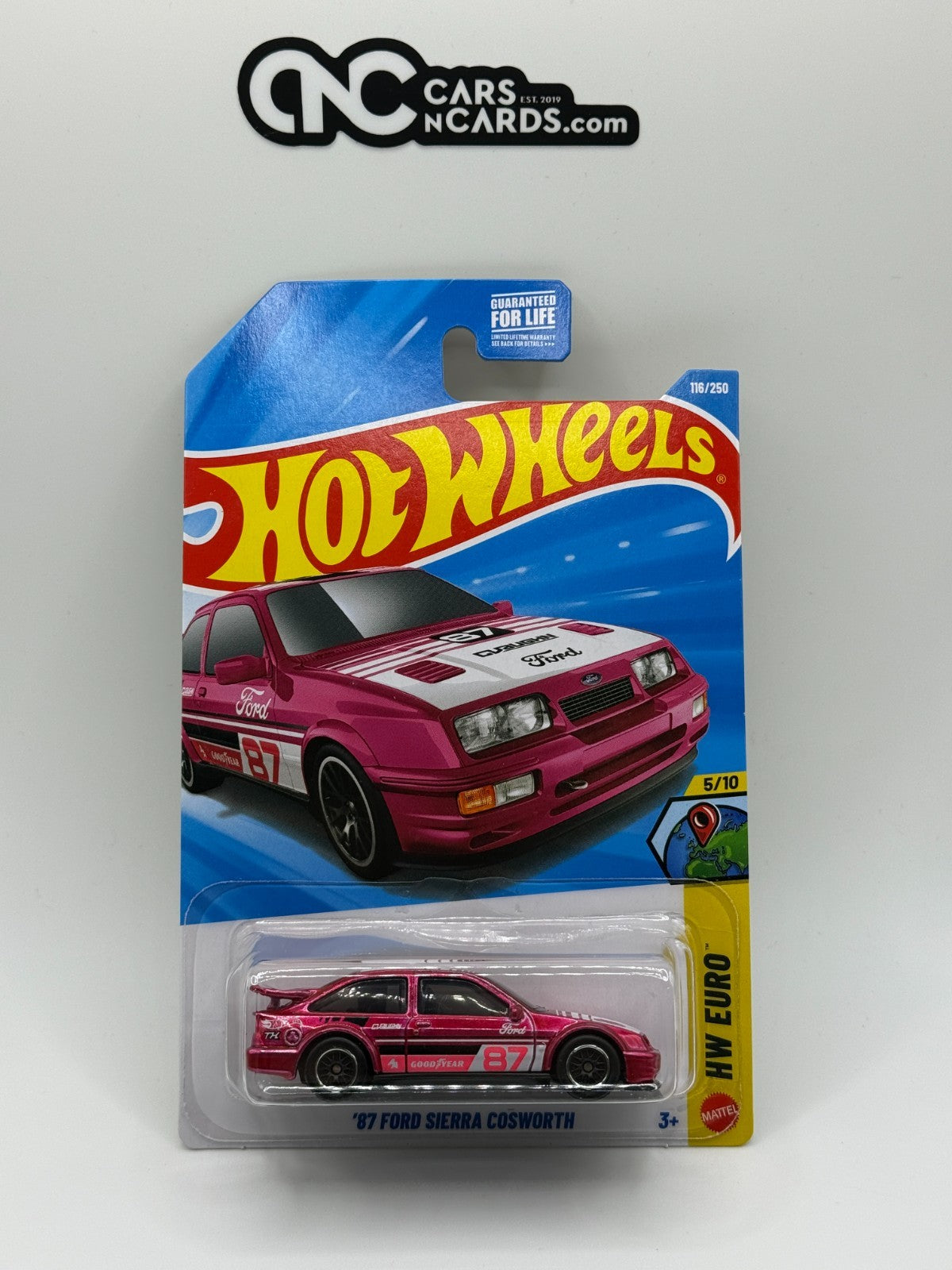 2026 Hot Wheels HW Euro '87 Ford Sierra Cosworth Super Treasure With Protector
