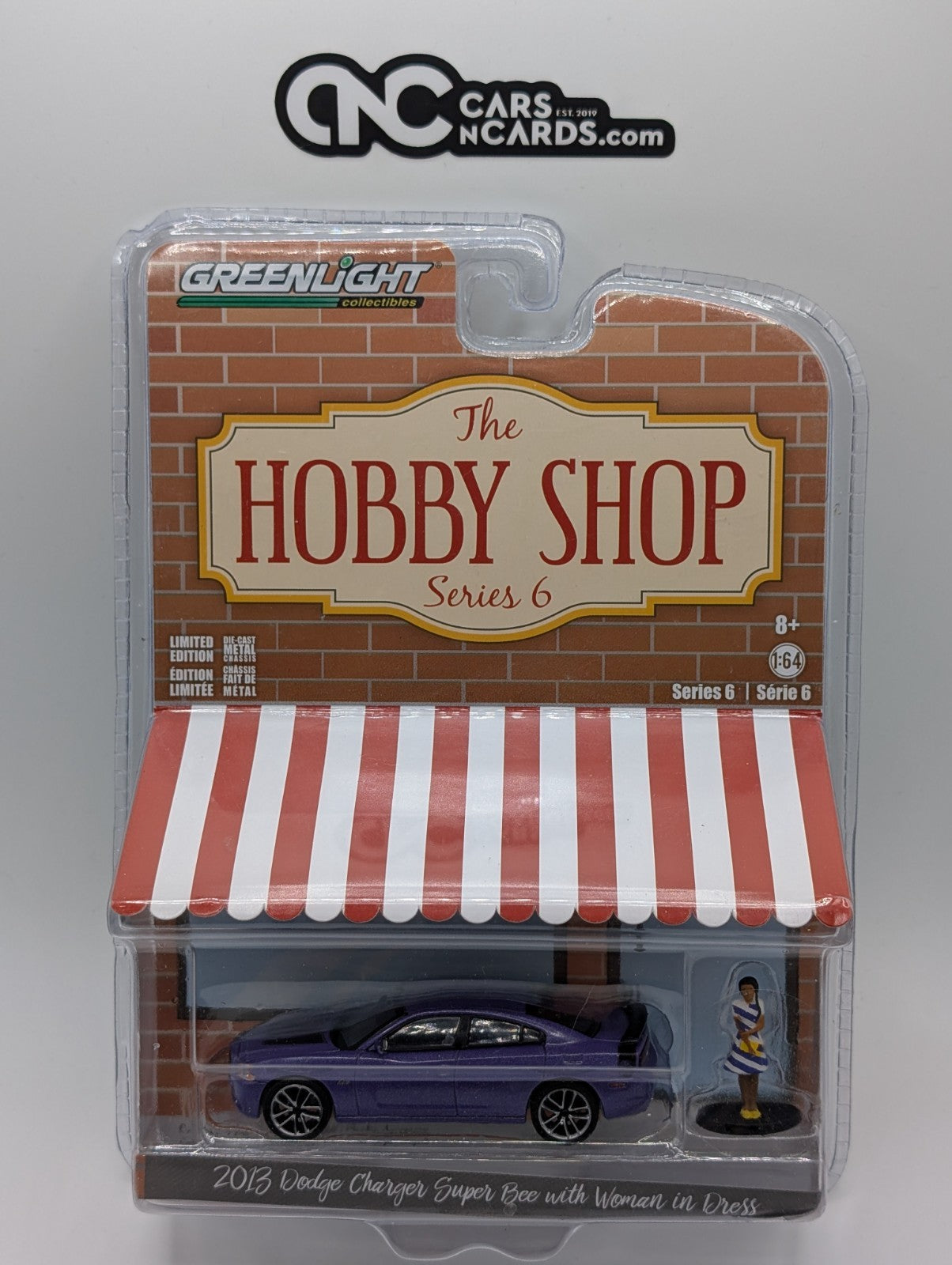 Greenlight Hobby Shop 2013 Dodge Charger Super Bee With Woman In Dress
