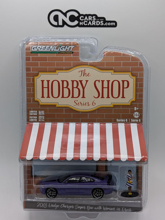Greenlight Hobby Shop 2013 Dodge Charger Super Bee With Woman In Dress