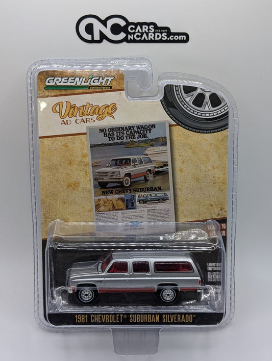 Greenlight Vintage Ad Cars 1981 Chevrolet Suburban Silverado