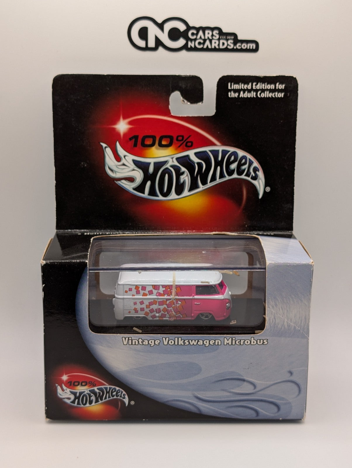 2002 100% Hot Wheels Vintage Volkswagen Microbus Pink & White (Broken Elastic)