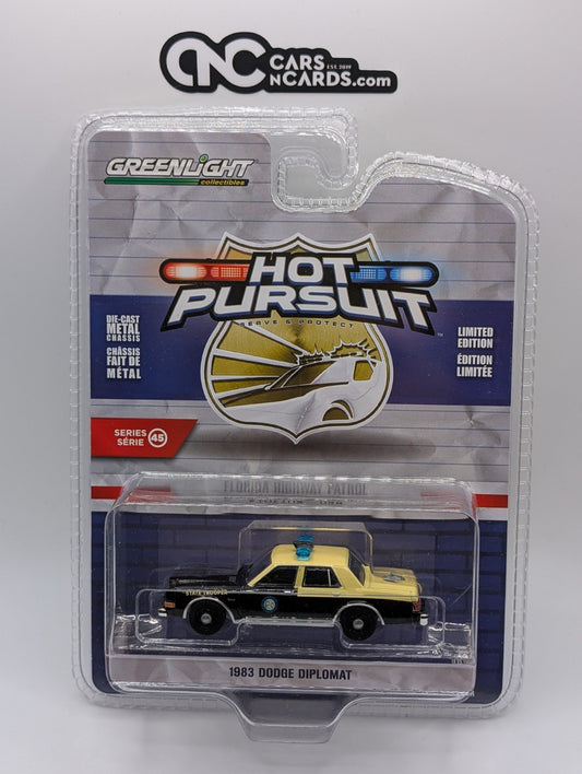 Greenlight Hot Pursuit 1983 Dodge Diplomat Florida Highway Patrol State Trooper