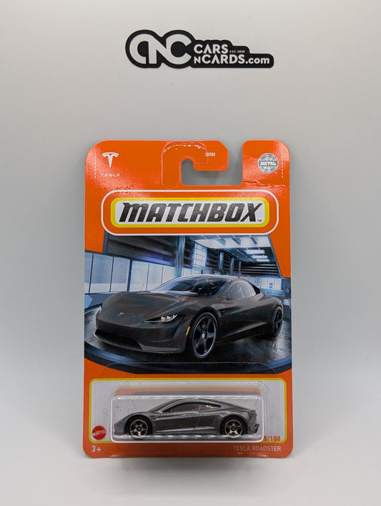 Matchbox Tesla Roadster Black 75/100 (Card Crease)