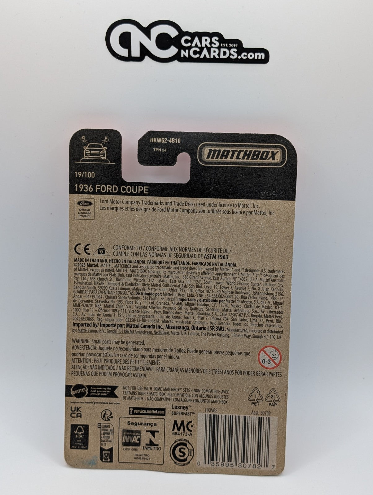 Matchbox 1936 Ford Coupe Red 19/100