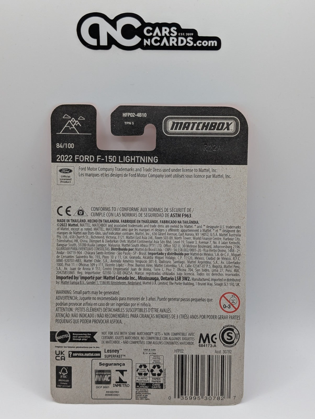 2022 Matchbox 2022 Ford F-150 Lightning Silver 84/100
