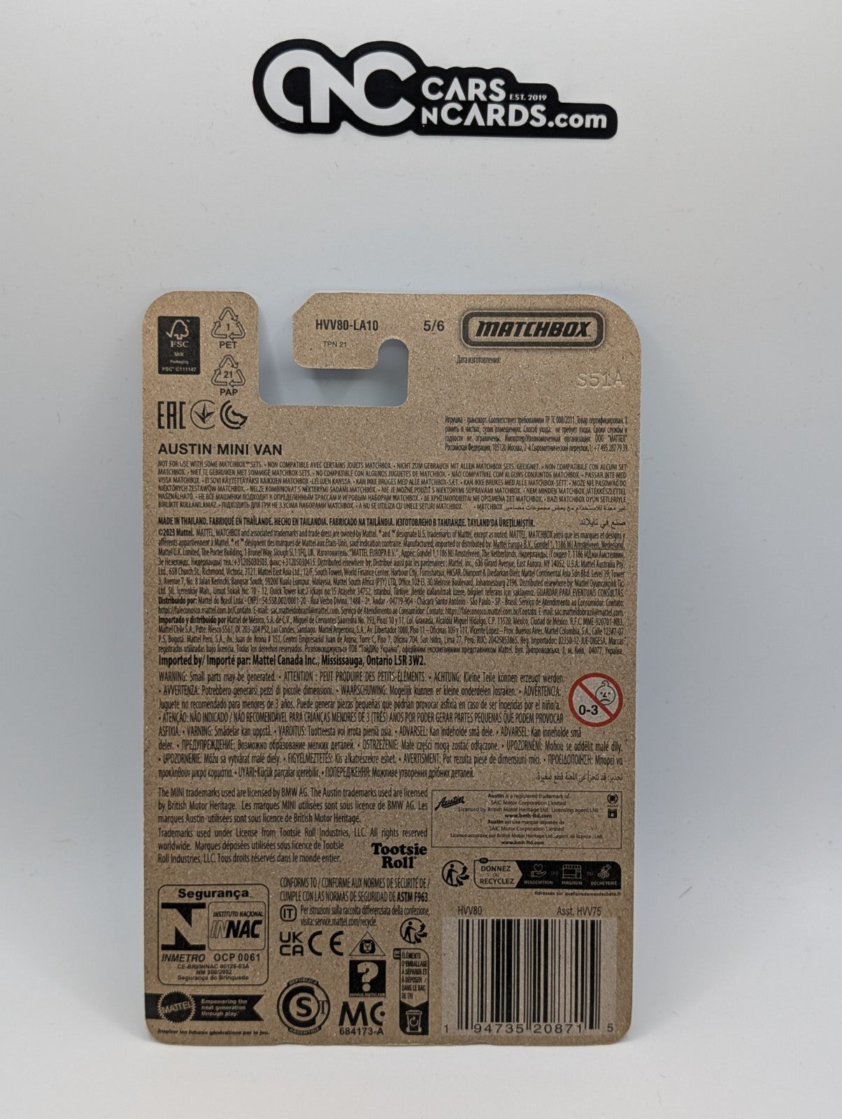 Matchbox Junior Mints 5/6 Austin Mini Van