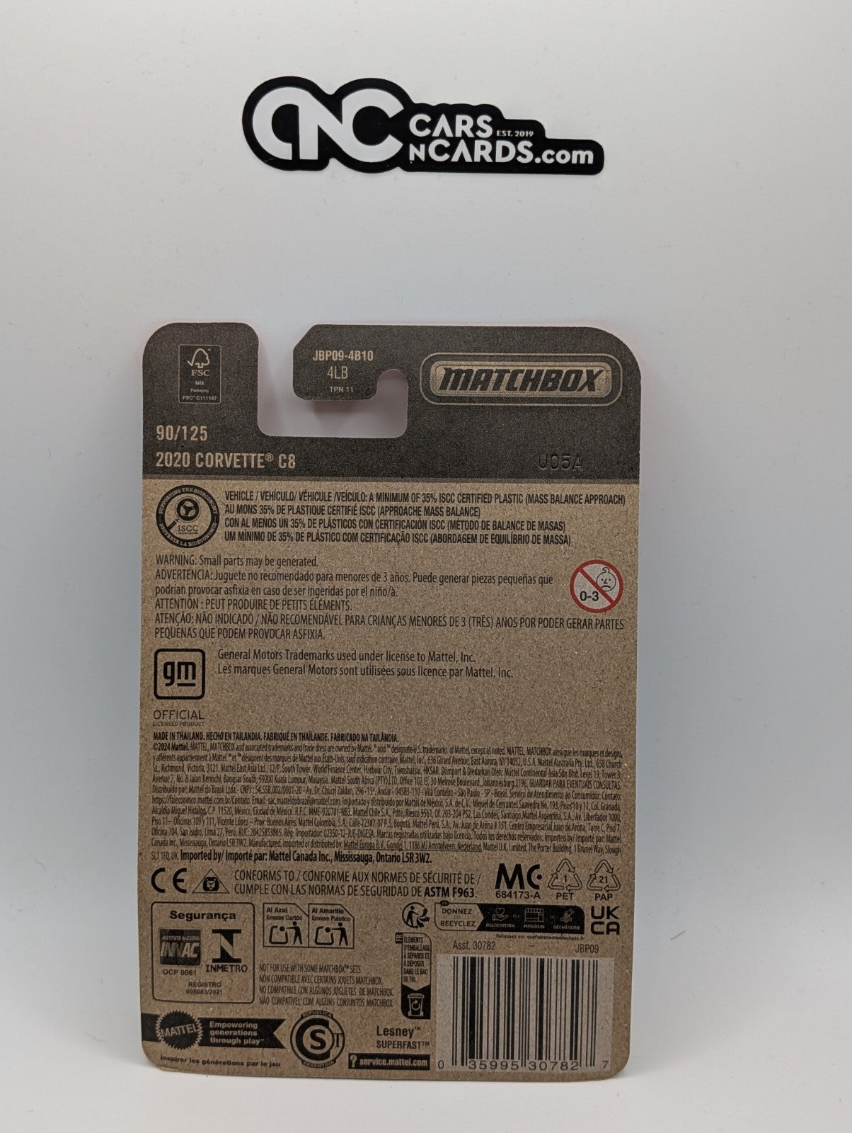 Matchbox 2020 Chevrolet Corvette C8 Green 90/125