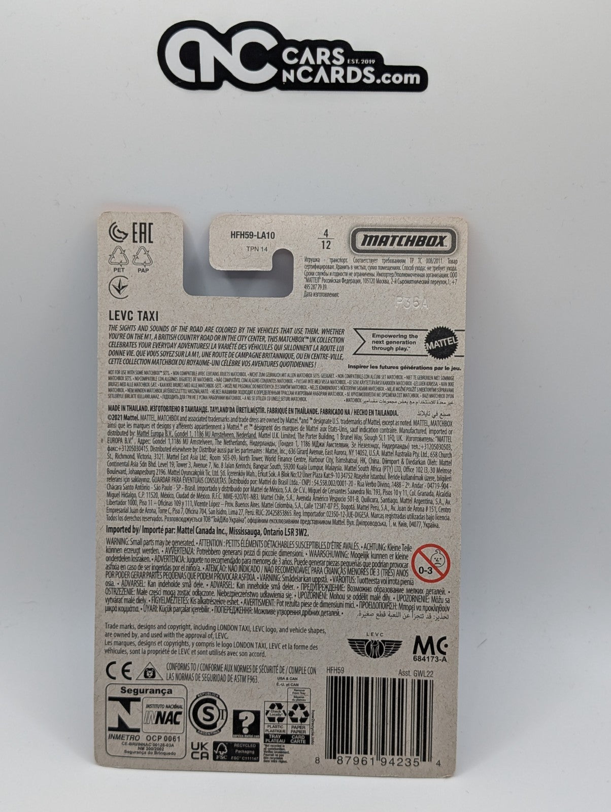 Matchbox Global Series 4/12 LEVC Taxi