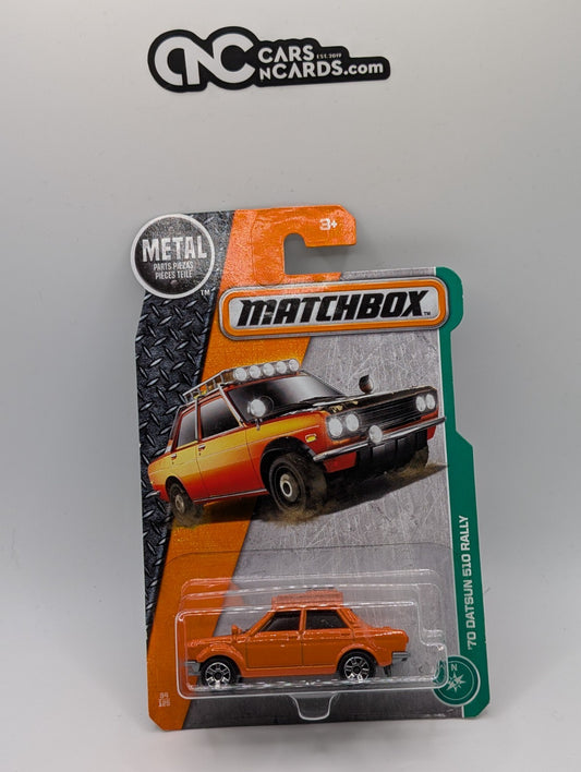 Matchbox '70 Datsun 510 Rally Orange 94/125