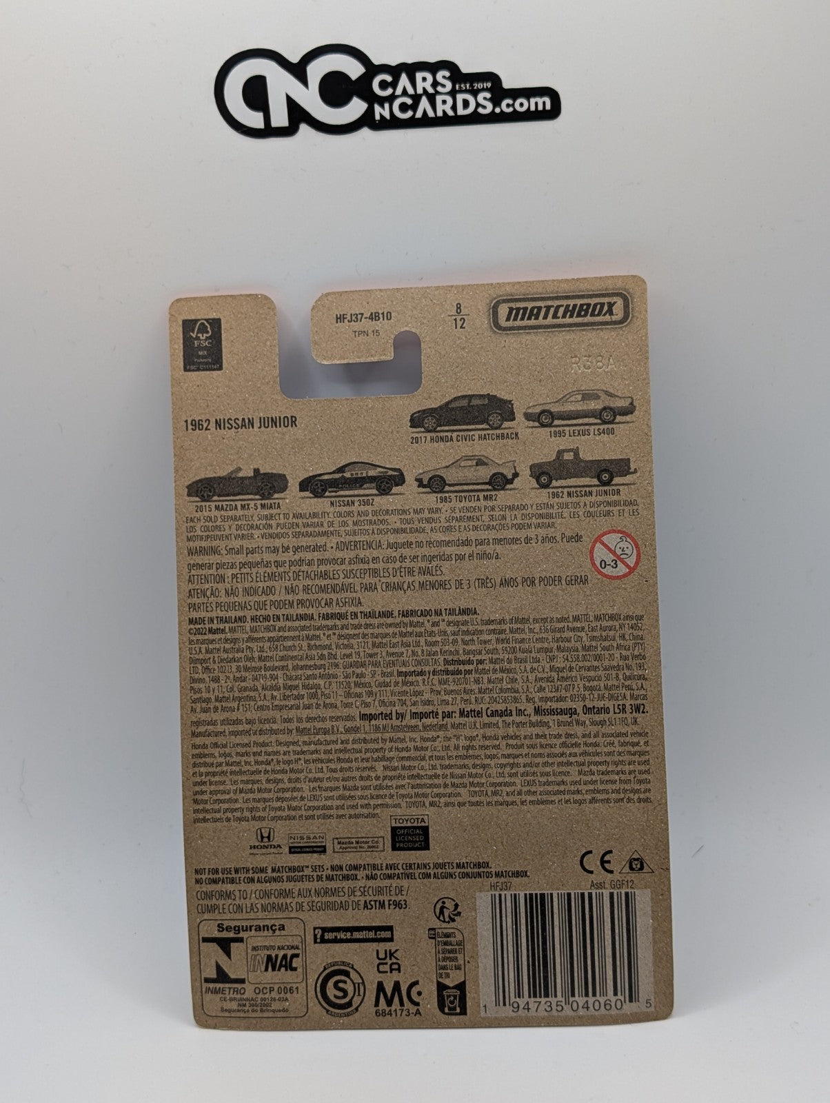 Matchbox Japan Origins 8/12 1962 Nissan Junior Orange