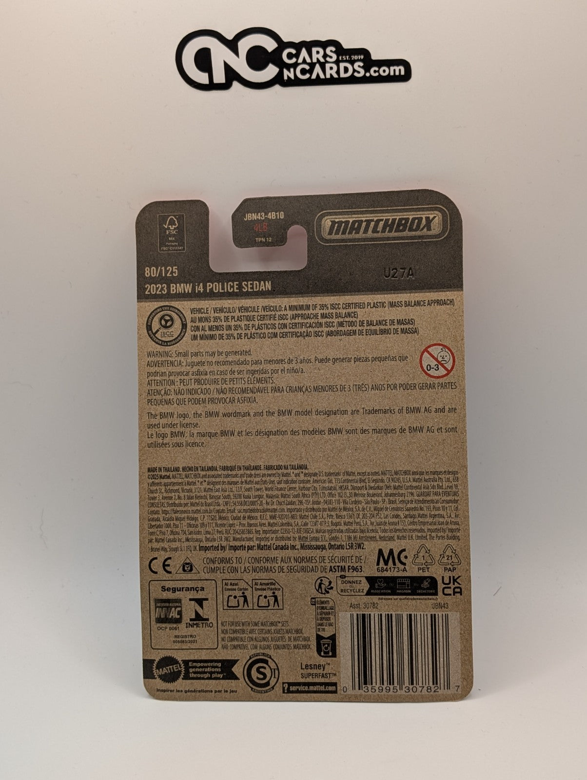 Matchbox 2023 BMW i4 Police Sedan Polizei