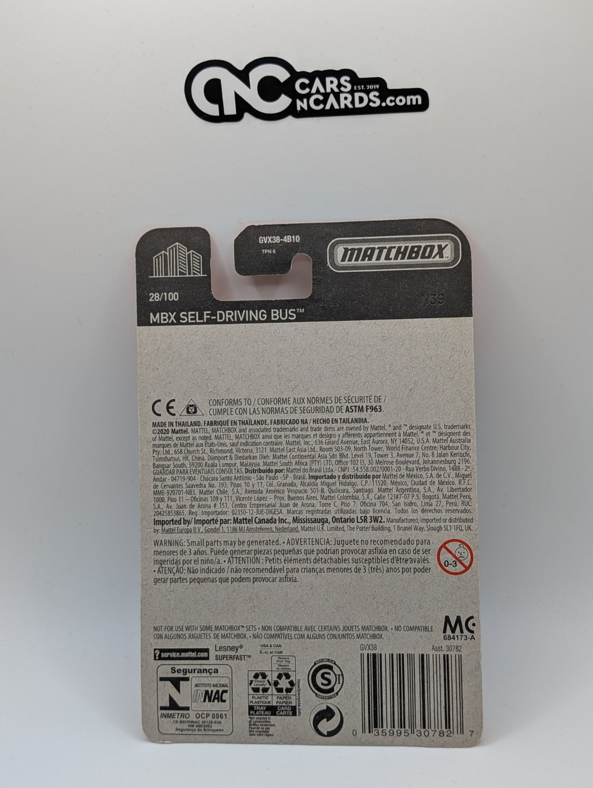 Matchbox MBX Self Driving Bus 28/100 (Rough Edges)