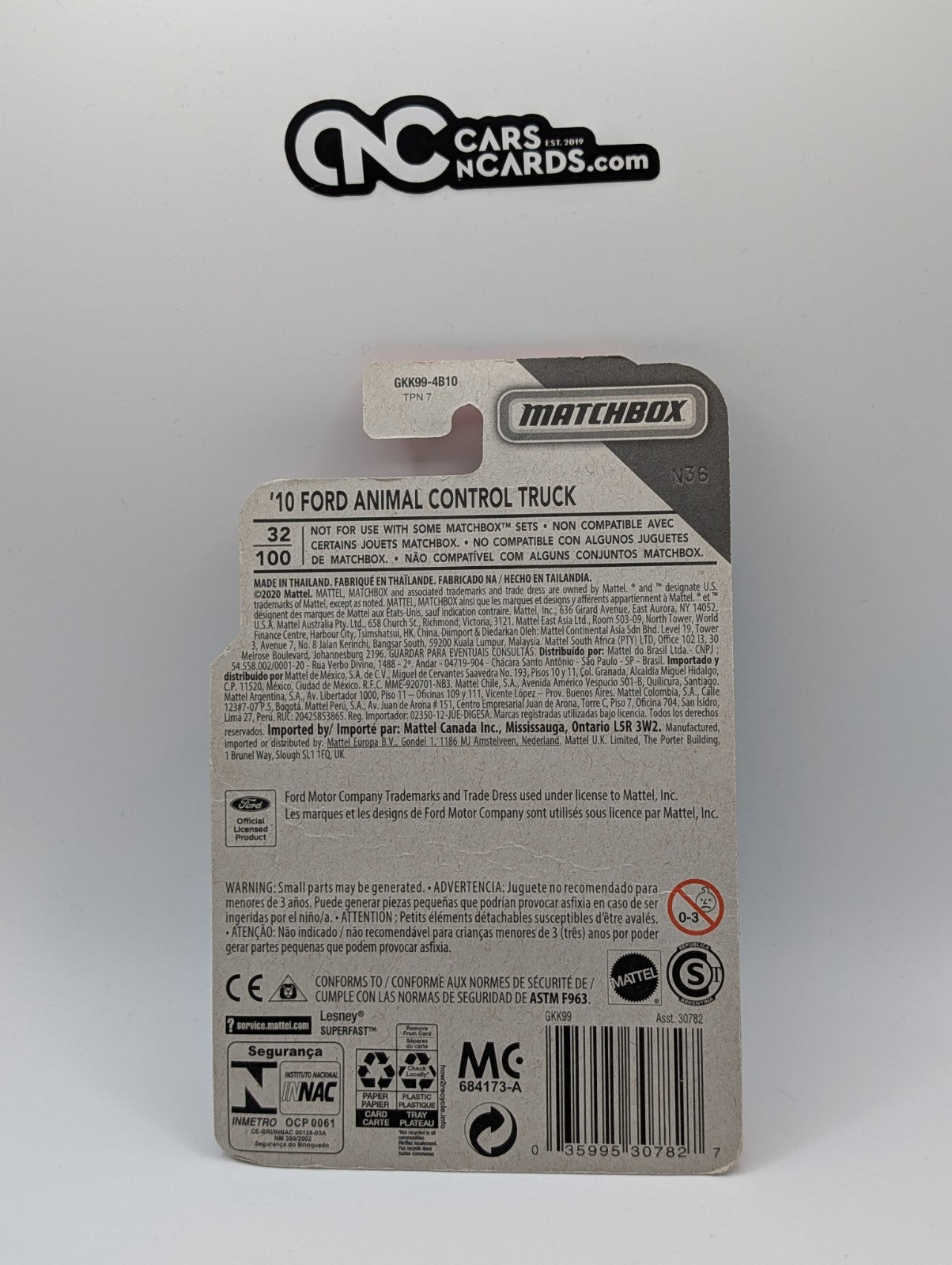 Matchbox '10 Ford Animal Control Truck (Rough Edges)