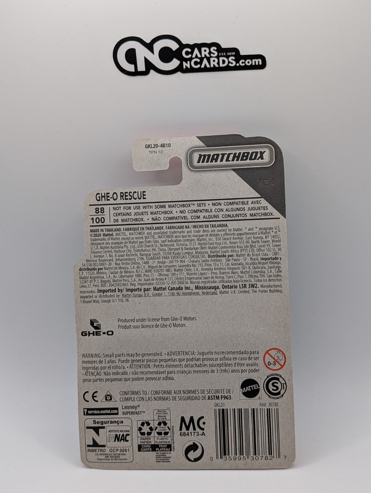 Matchbox Ghe-O Rescue 88/100 (Card Damage)