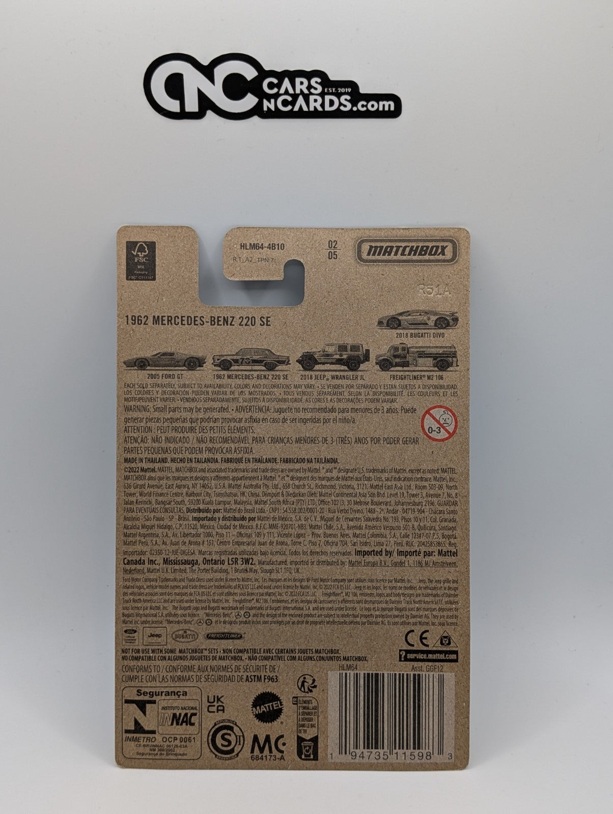 2023 Matchbox 70 Years 2/5 1962 Mercedes-Benz 220 SE