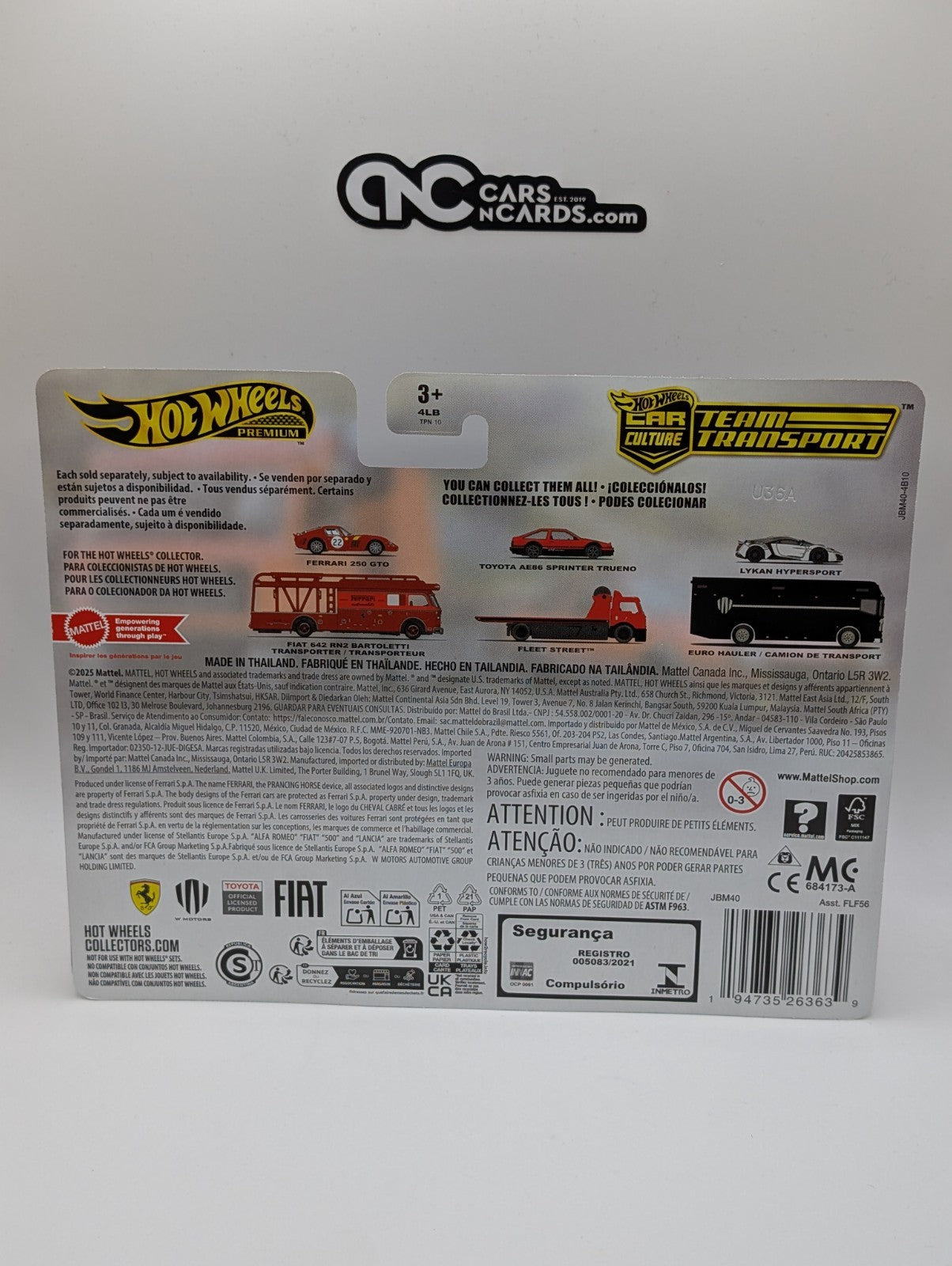 2025 Hot Wheels Premium Car Culture Team Transport #84 Toyota AE86