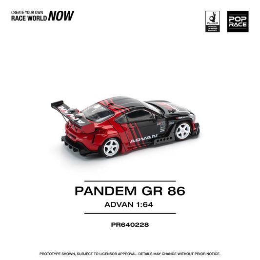 POPRACE 1:64 PANDEM GR86 - ADVAN PR640228