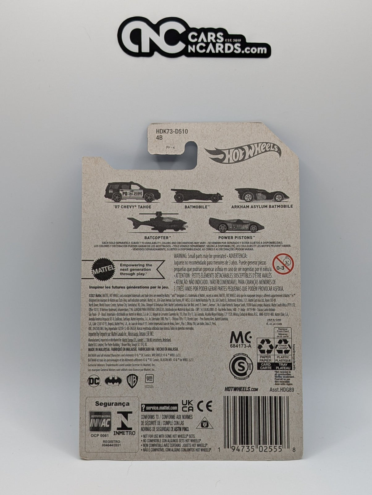 Hot Wheels Batman 5/5 Power Pistons Joker (Soft Corners)