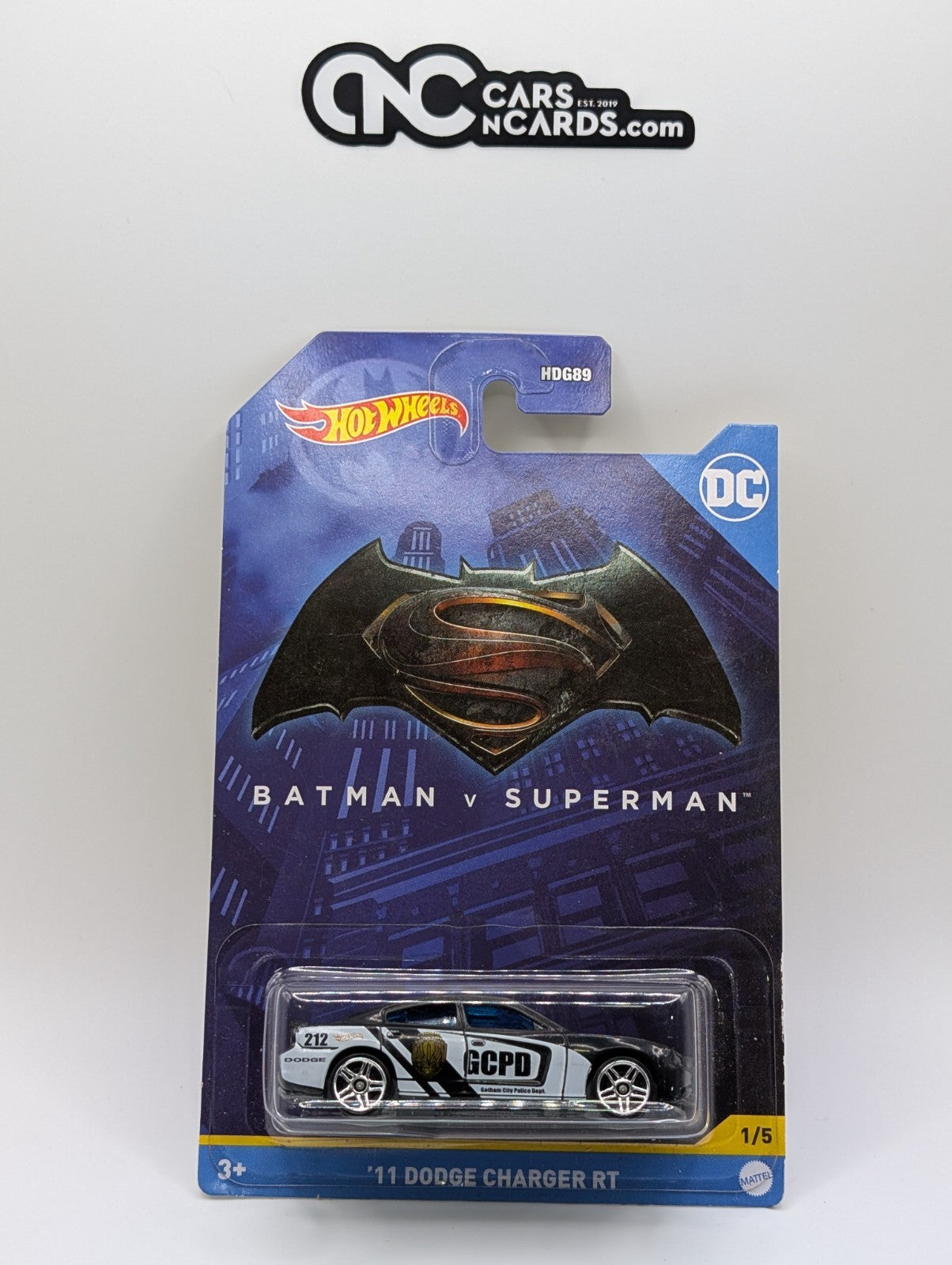 Hot Wheels Batman V Superman 1/5 '11 Dodge Charger SRT (Soft Corners)