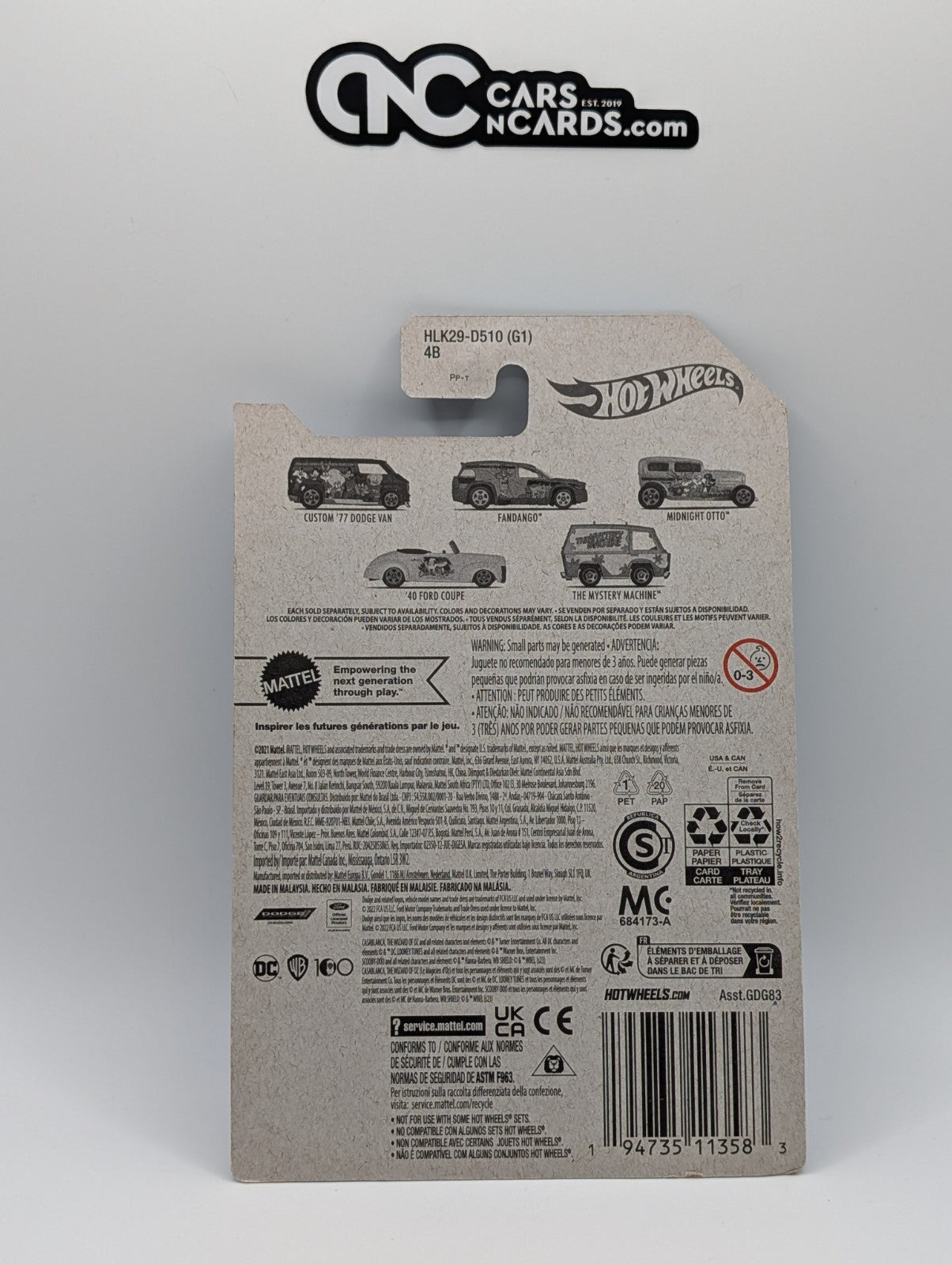 2023 Hot Wheels Warner Bros. 100th 1/5 Custom '77 Dodge Van (Soft Corners)