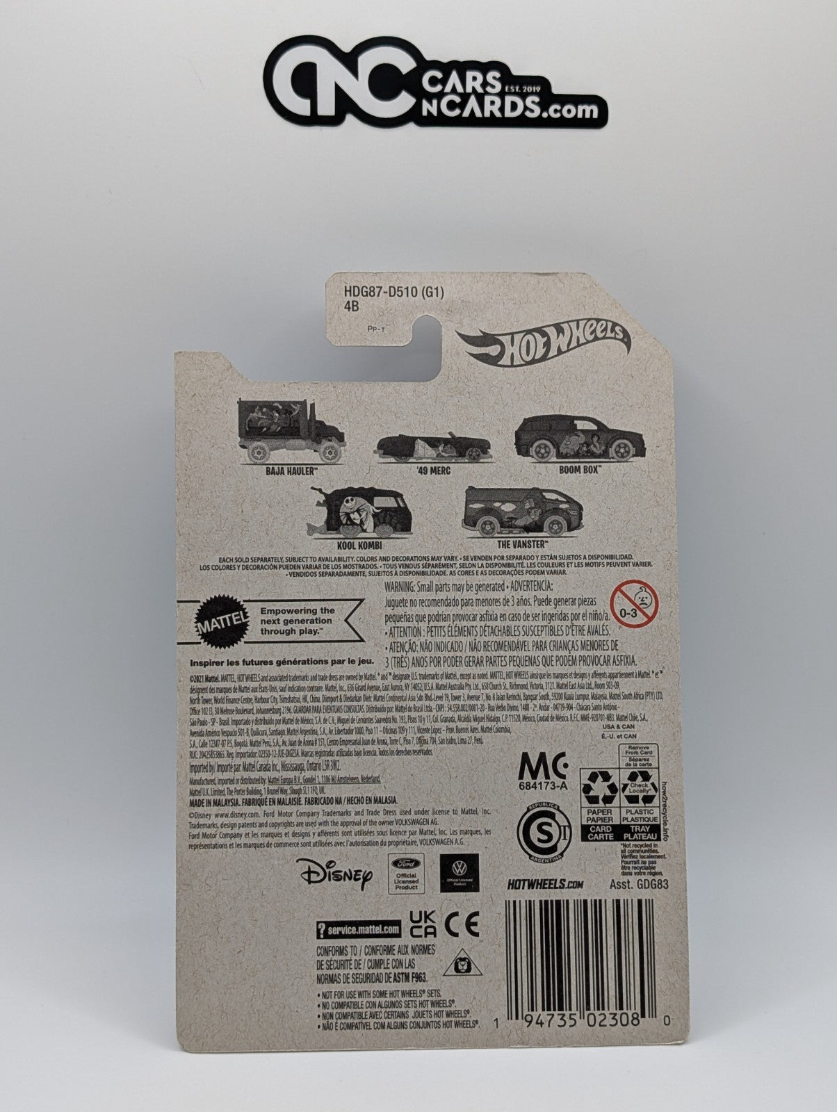 2022 Hot Wheels Disney 1/5 Peter Pan Baja Hauler (Soft Corners)