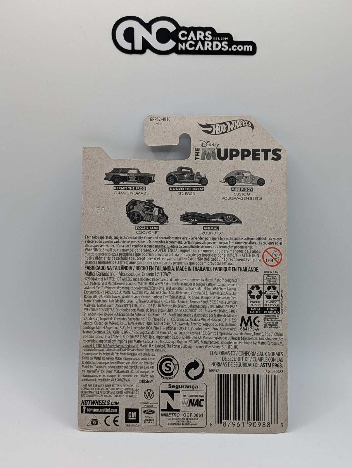 2021 Hot Wheels The Muppets 4/5 Fozzie Cool One (Soft Corners)