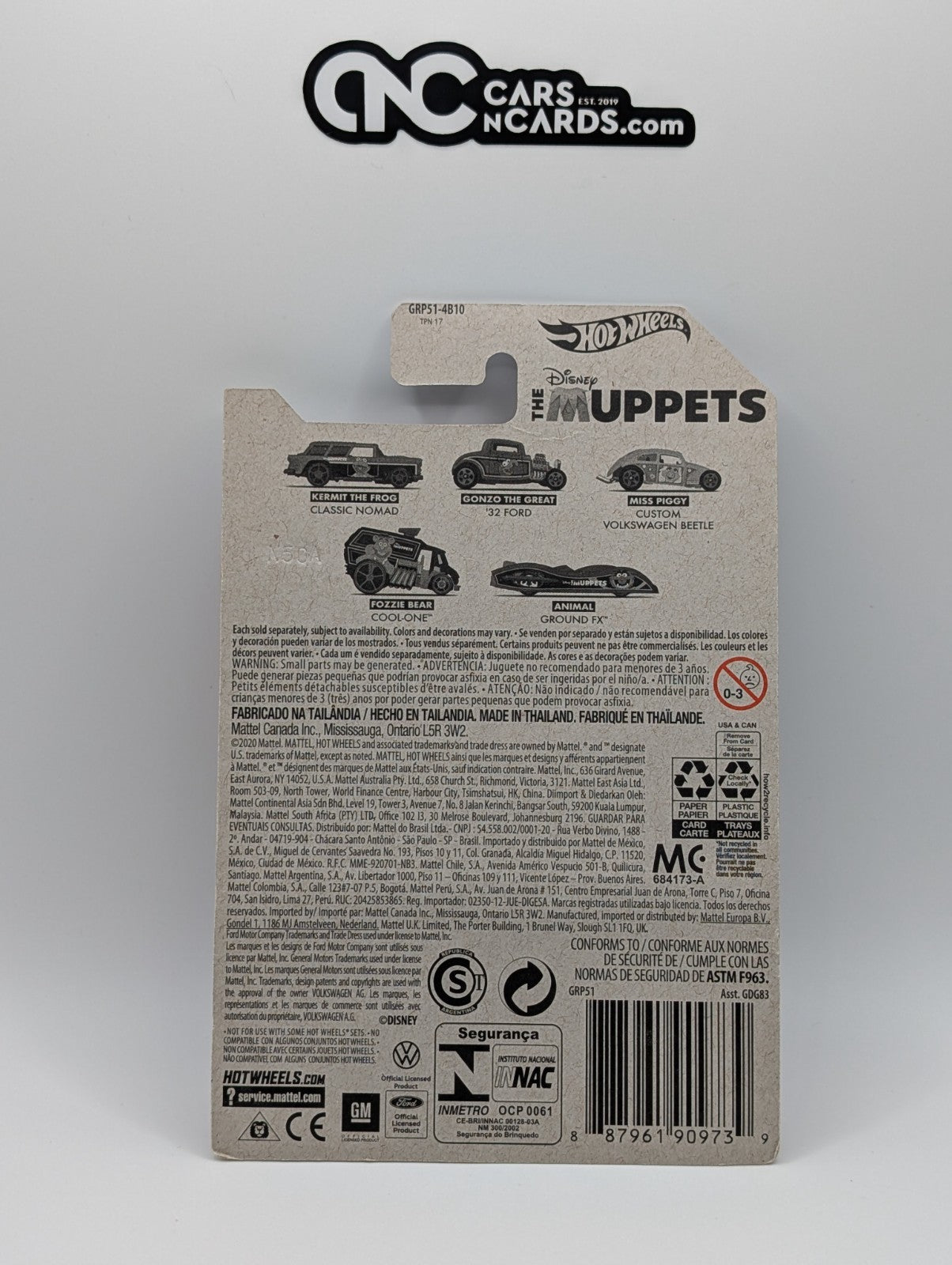 2021 Hot Wheels The Muppets 5/5 Animal Ground FX (Soft Corners)