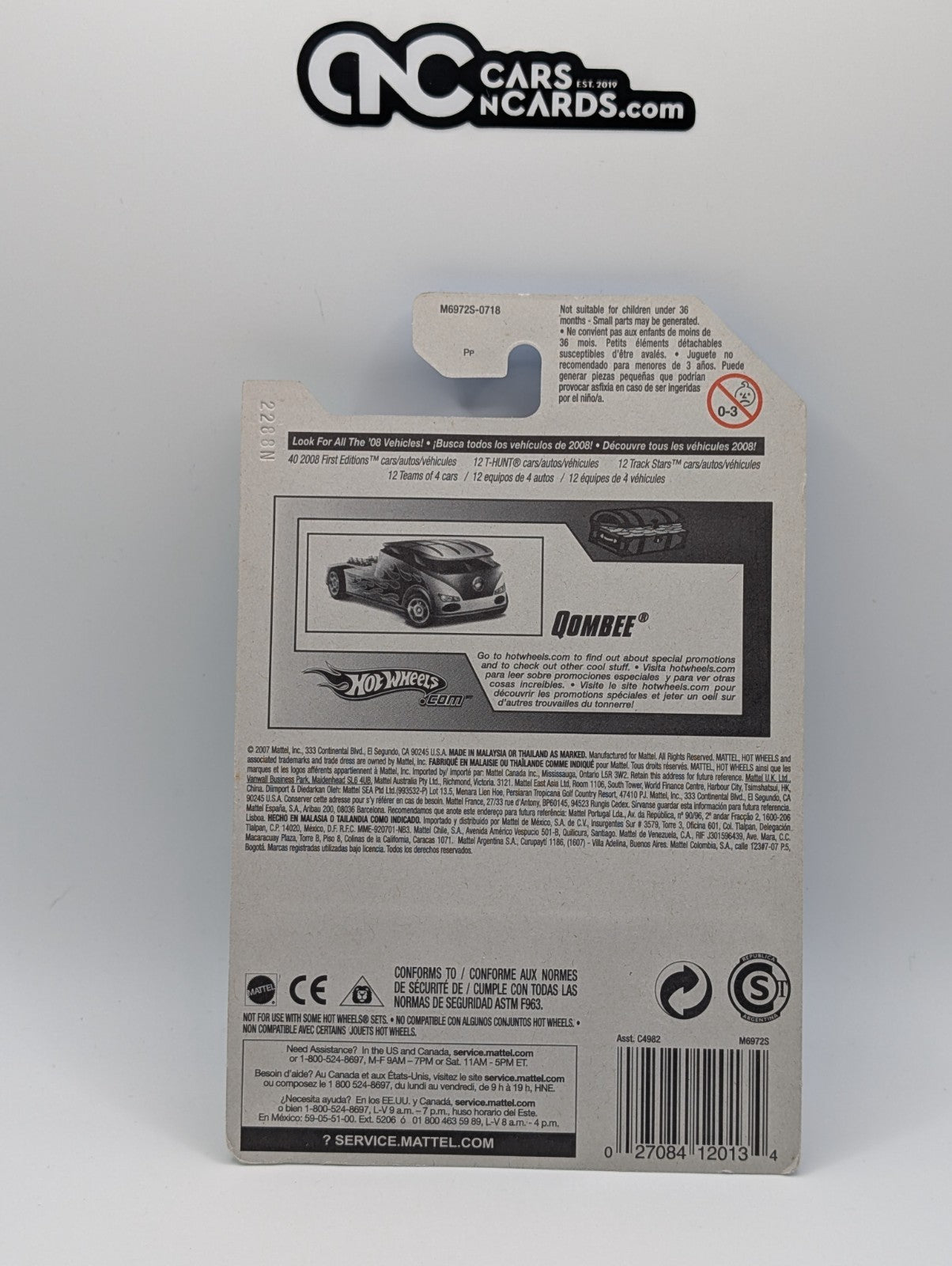 2008 Hot Wheels Super T-Hunt$ 06/12 Qombee Real Riders (Soft Corners)