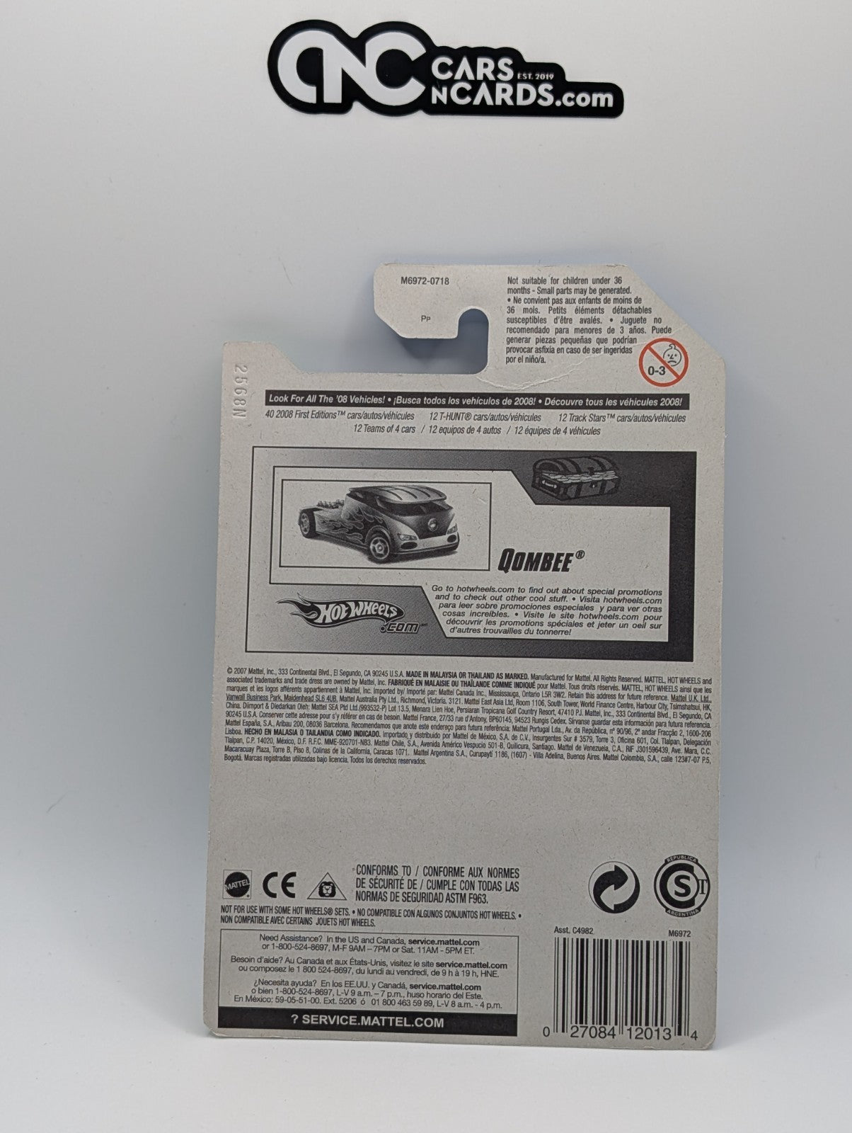 2008 Hot Wheels T-Hunt 06/12 Qombee (Card Crease)