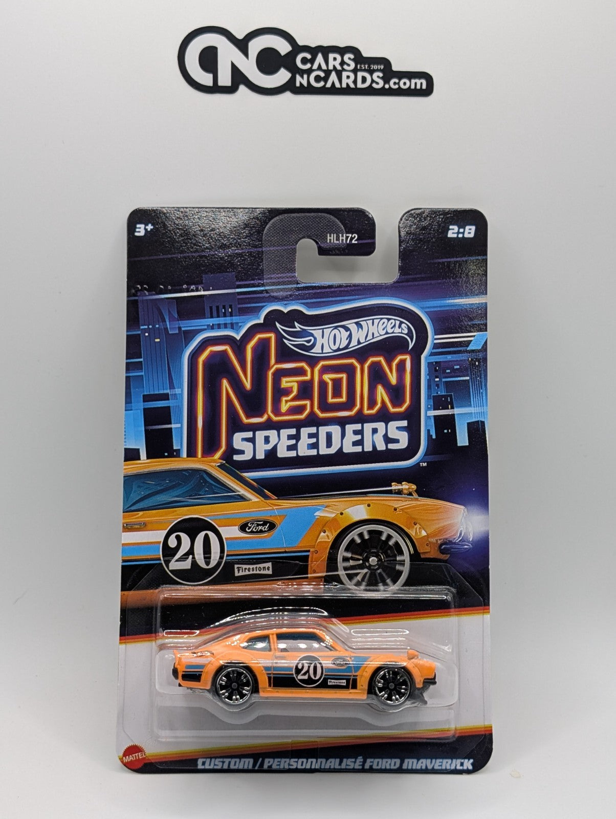 Hot Wheels Neon Speeders 2/8 Custom Ford Maverick (Soft Corners)