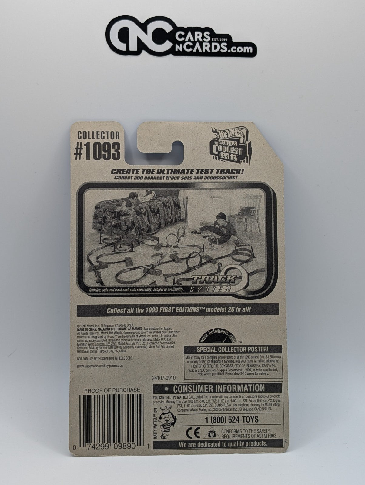 1999 Hot Wheels BMW 850i Gold Collector #1093 (Soft Corners)