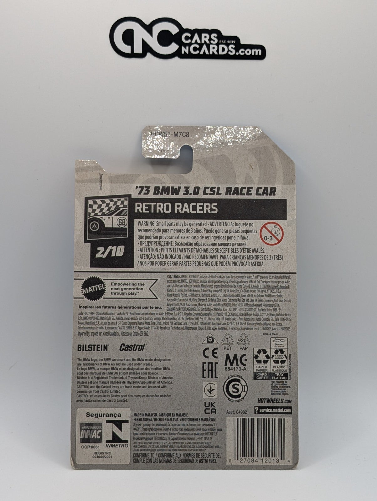 Hot Wheels '73 BMW 3.0 CSL Race Car 34/250 (Soft Corners)