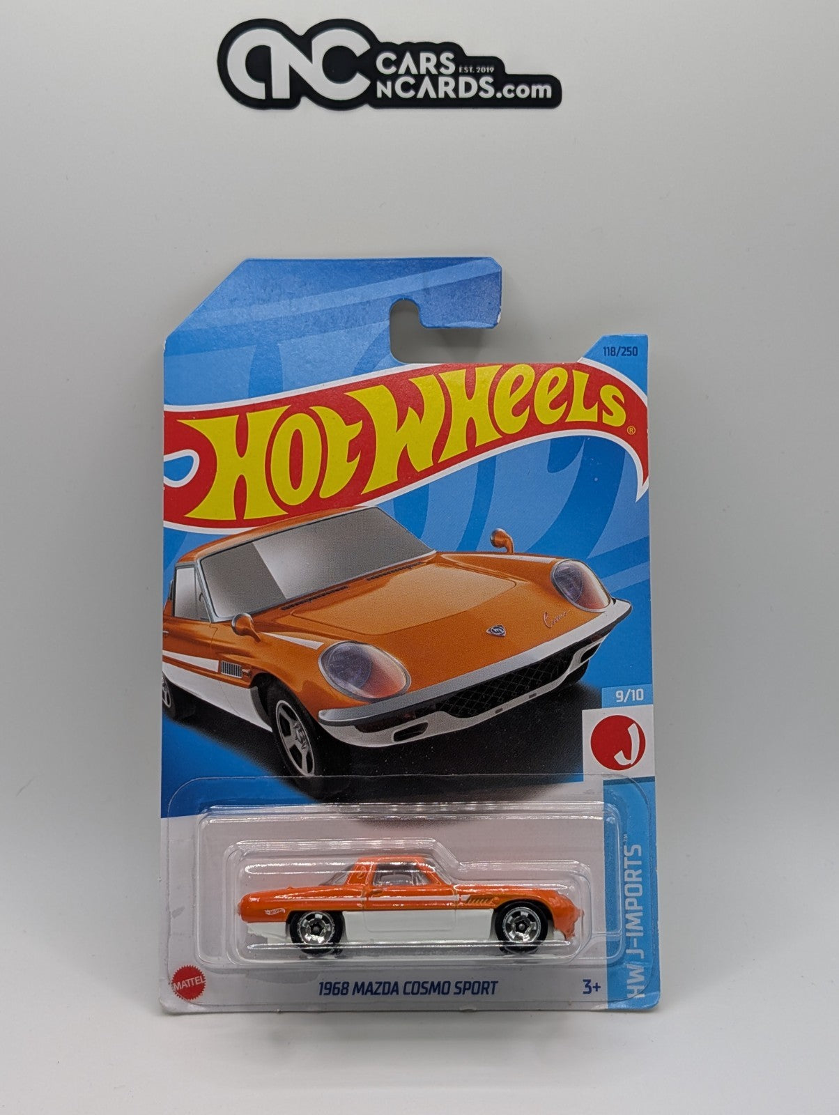Hot Wheels HW J-Imports 9/10 1968 Mazda Cosmo Sport 118/250 (Soft Corners)