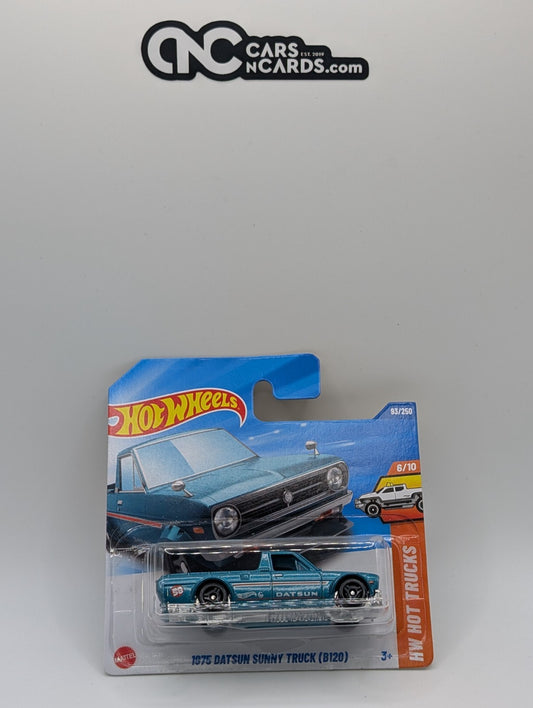 Hot Wheels 1975 Datsun Sunny Truck (B120) Blue 93/250 Short Card