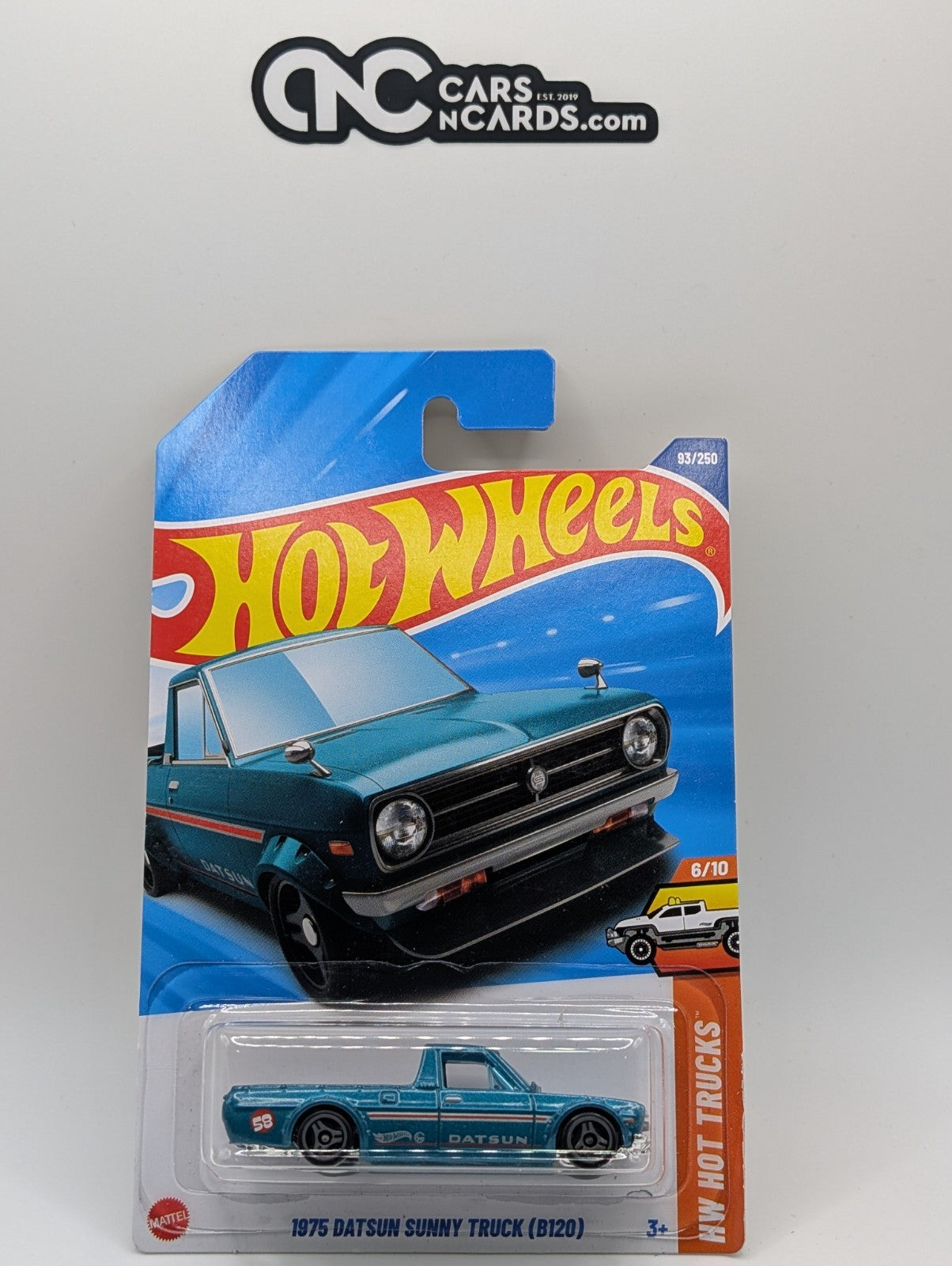 Hot Wheels 1975 Datsun Sunny Truck (B120) Blue 93/250 (Rough Edges)