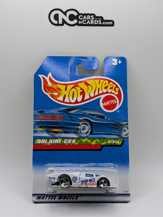 1999 Hot Wheels Sol-Aire CX4 White Skip-Bo (Rough Edges)