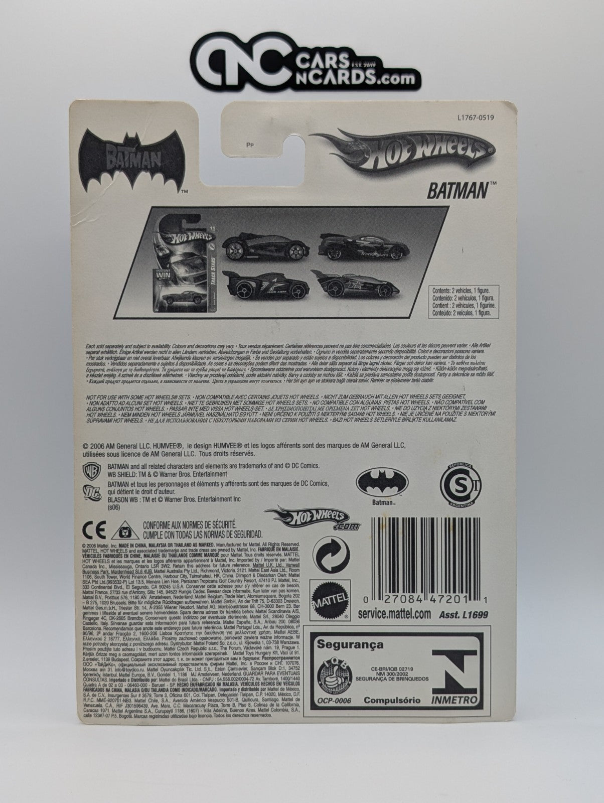 Hot Wheels Batman 2 Pack The Joker's Last Laugh Cyclops Batmobile L1767 (Crease)