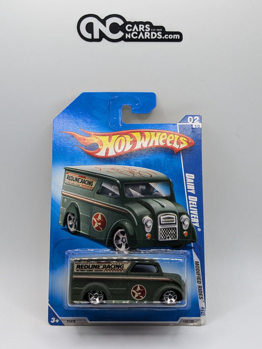 2009 Hot Wheels Modified Rides 2/10 Dairy Delivery Redline Racing (Card Damage)