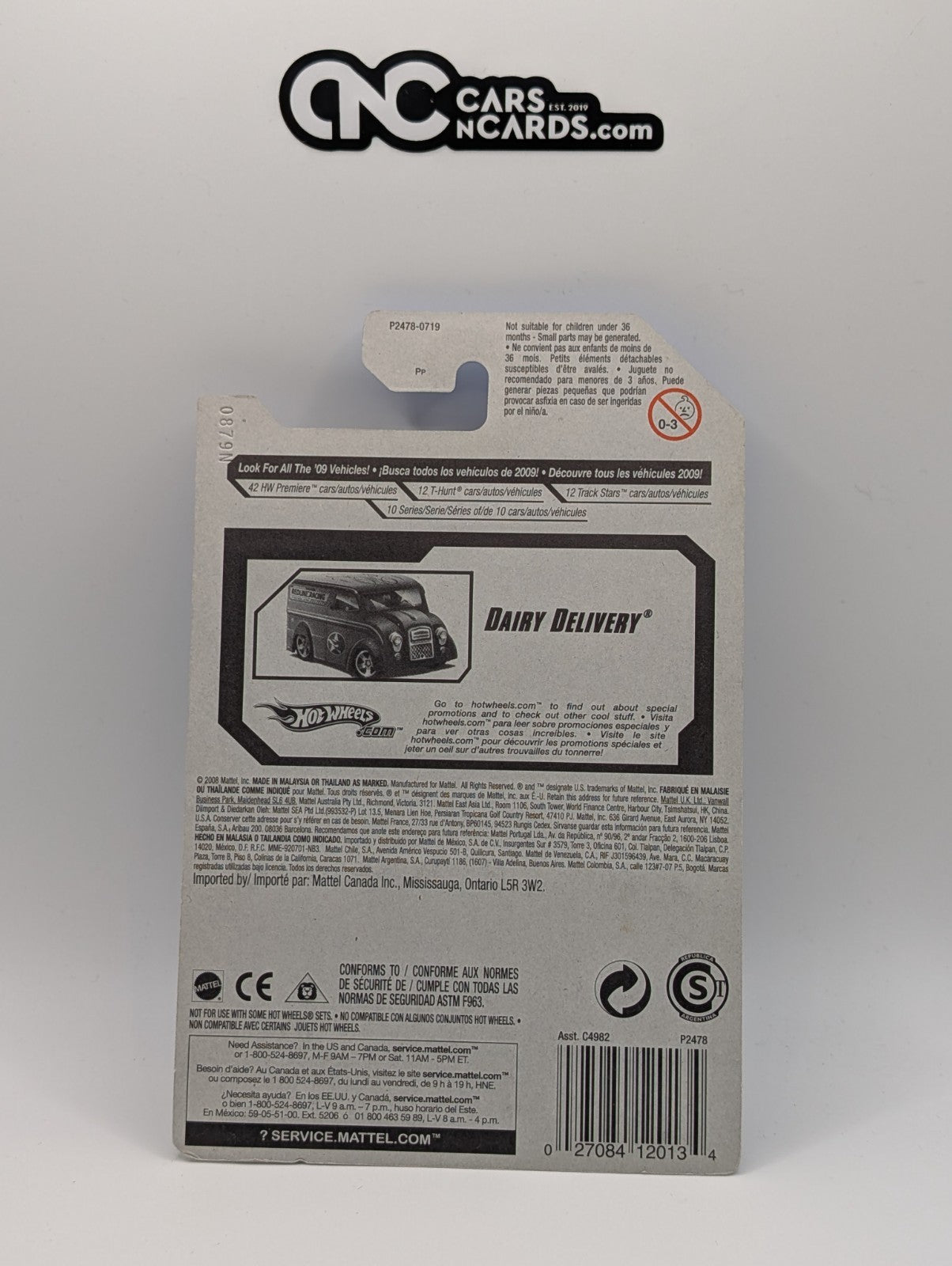 2009 Hot Wheels Modified Rides 2/10 Dairy Delivery Redline Racing (Card Damage)