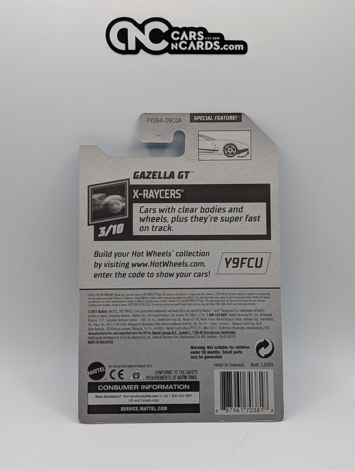 Hot Wheels X-Raycers 3/10 Gazella GT 11/250 (Soft Corners)