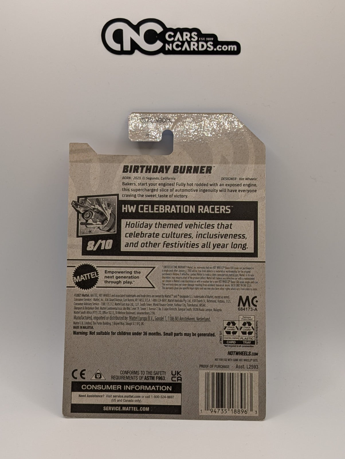 2024 Hot Wheels Birthday Burner 146/250 (Soft Corners)