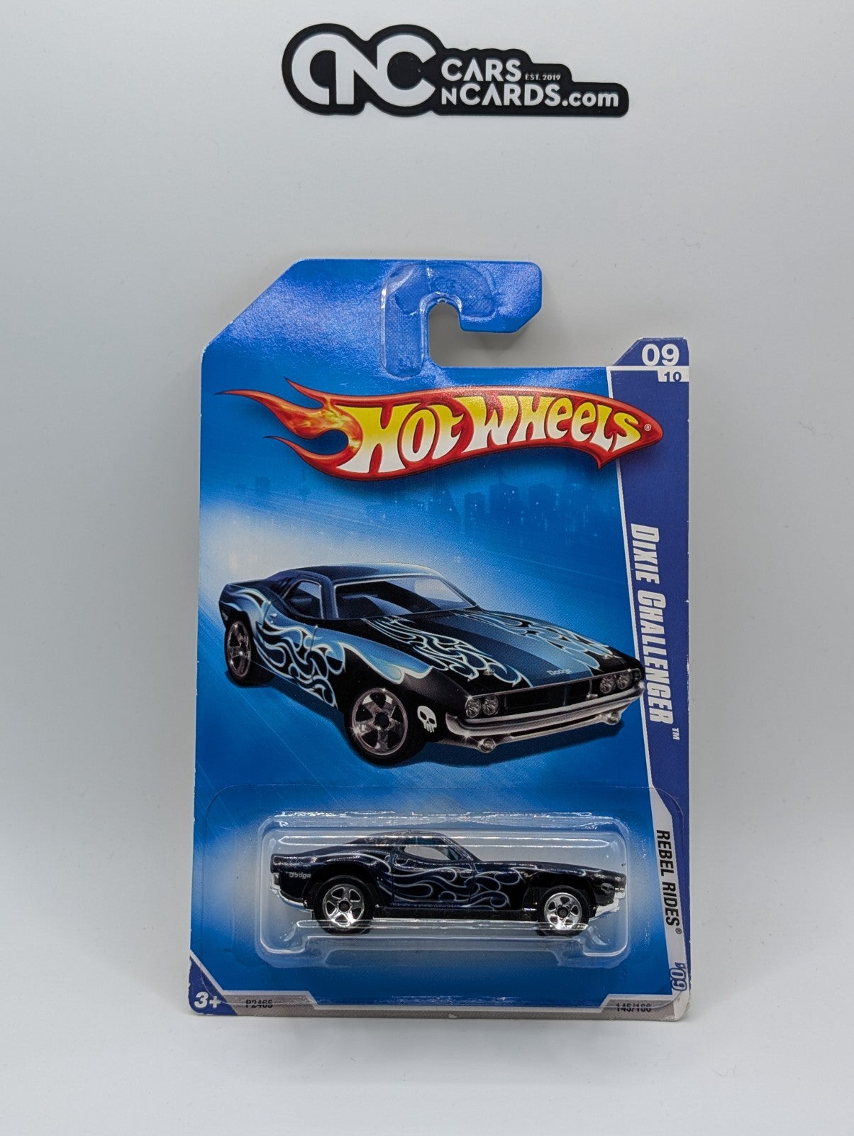 2009 Hot Wheels Rebel Rides 9/10 Dixie Challenger Blue (Soft Corners)