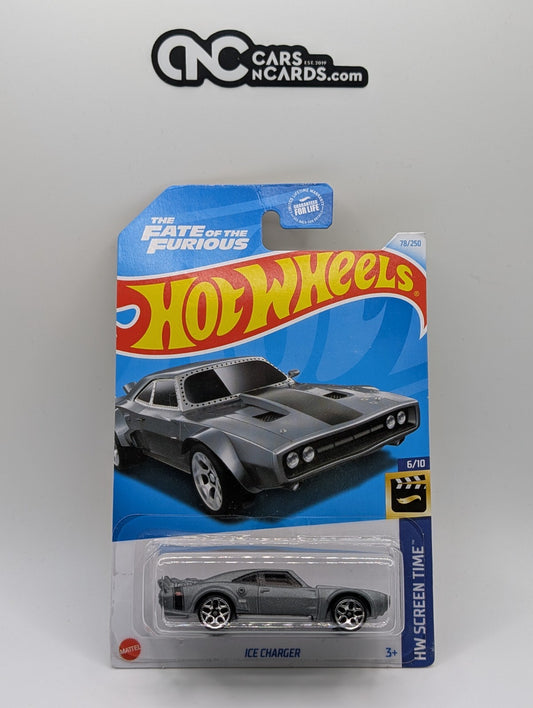 Hot Wheels HW Screen Time 6/10 Ice Charger 78/250 (Card Damage)