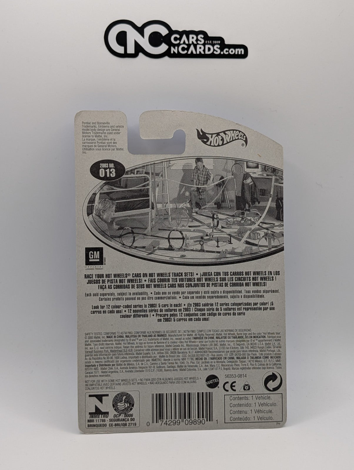 2003 Hot Wheels Pontiac Bonneville 1965 1/42 (Soft Corners)