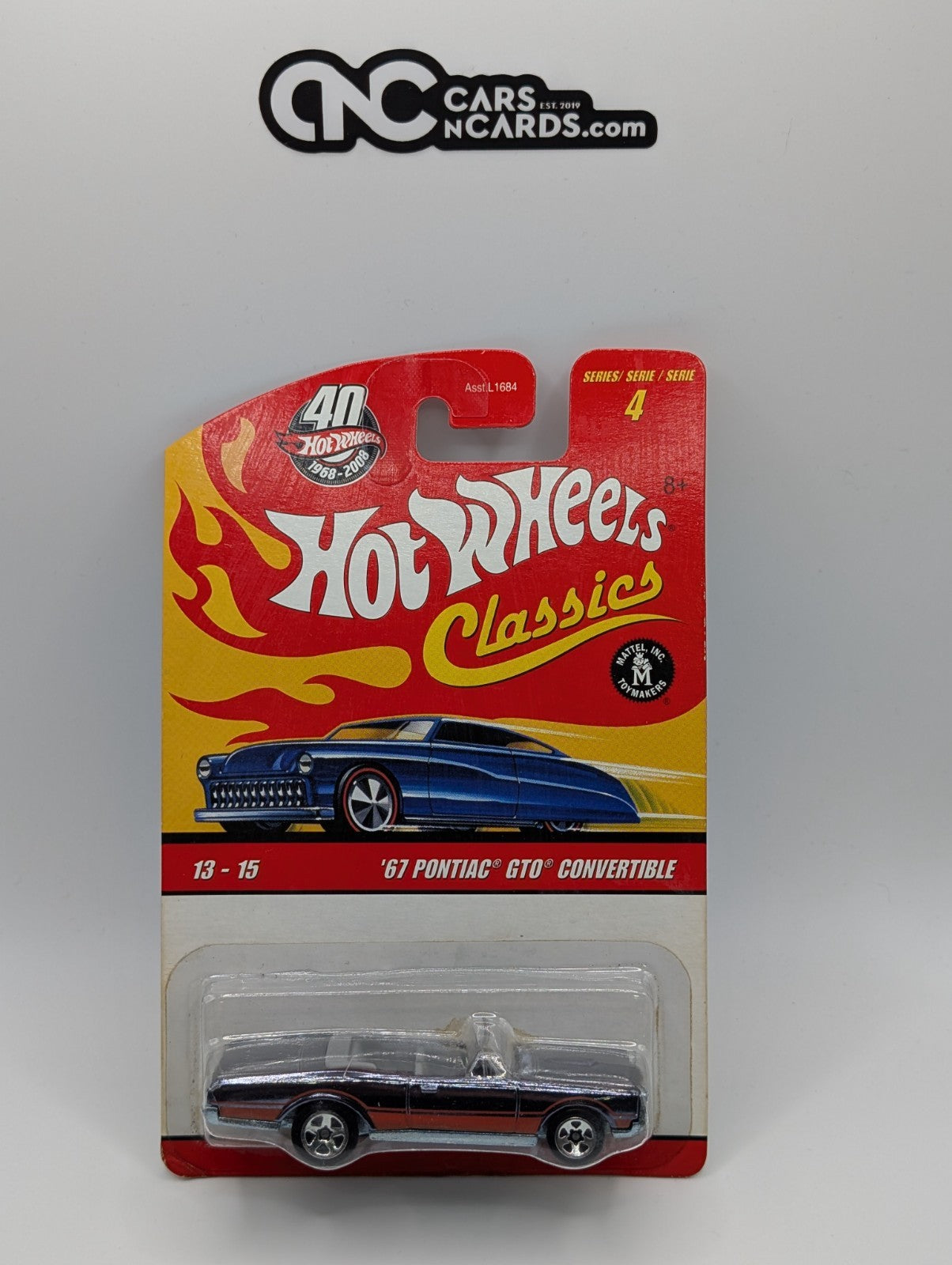 Hot Wheels Classics Series 4 13/15 '67 Pontiac GTO Convertible (Card Damage)